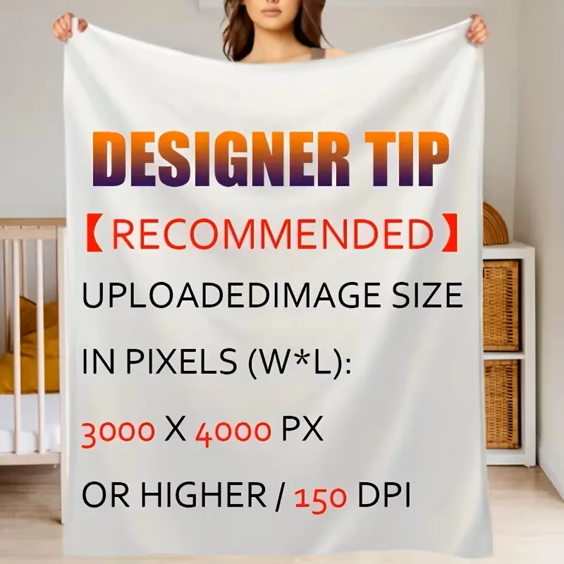 

1Pc Custom Personalized Blanket Upload Photo DIY Flannel Blanket - Warm Photo Blanket Soft and Cozy Suitable for Sofa, Bed, Office, Car and Outdoor Travel - Halloween, Thanksgiving, Birthday, Wedding,