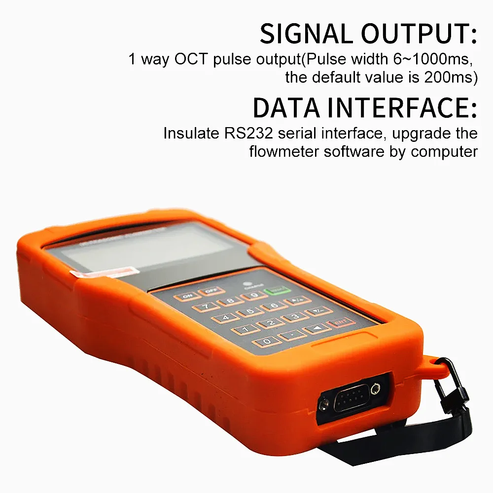 TUF-2000H Handheld Digital Ultrasonic Flow Meter Ultrasonic Flowmeter With TM-1 Transducer DN50-700mm Temperature Range -30-90℃