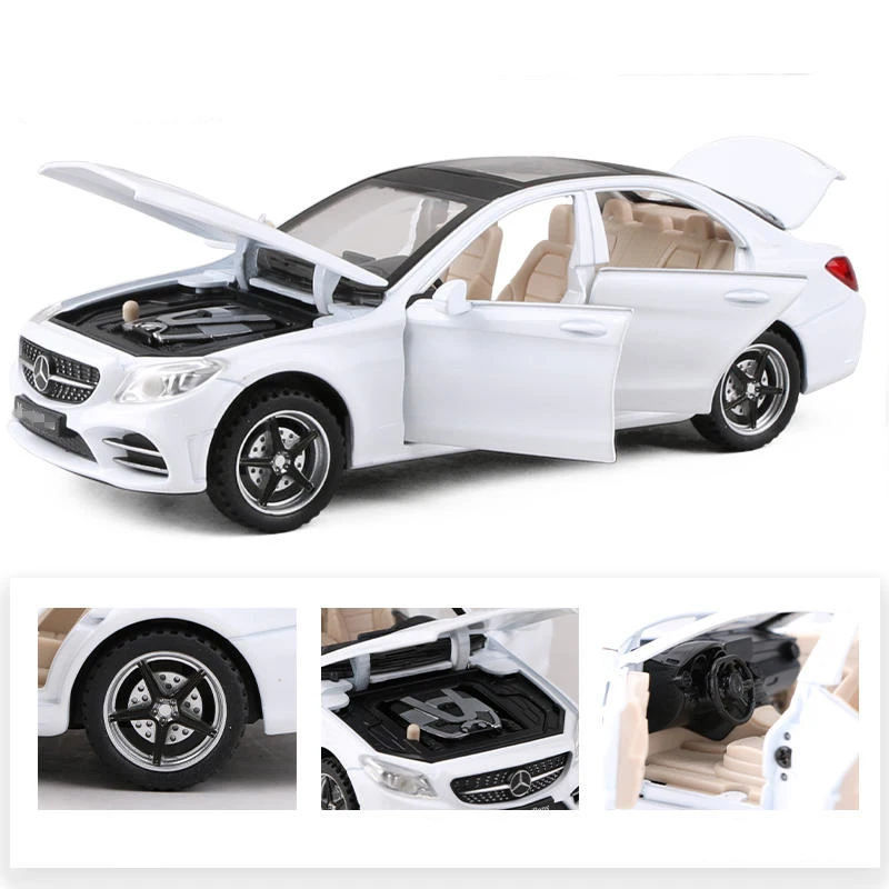 1:32 C-Class C260L Alloy Car Model Diecasts Metal Toy Vehicles Car Model Simulation Sound and Light Collection Kids Gift