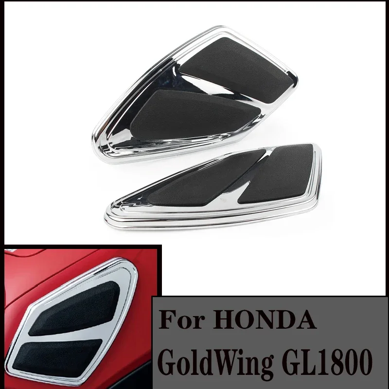 Motorcycle Tank Trim w/ Knee Pads For Honda Goldwing GL 1800 F6B 2012 2013 2014 2015 2016 2017 Chrome