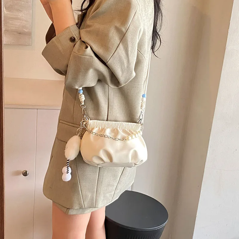 

2024 New Summer Versatile Crossbody Bag Single Shoulder Bag Underarm Bag Exquisite Mini Bucket Bag PU Material