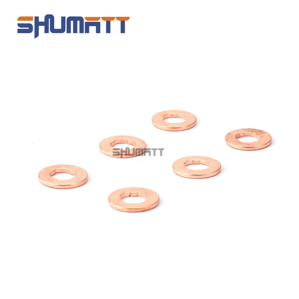 100 قطعة F00VC17503 حاقن وقود الديزل النحاس غسالة الرقائق 15*7.2*1.5 مللي متر لحاقن 0445110020 028 029 030 036 044 057 059 064