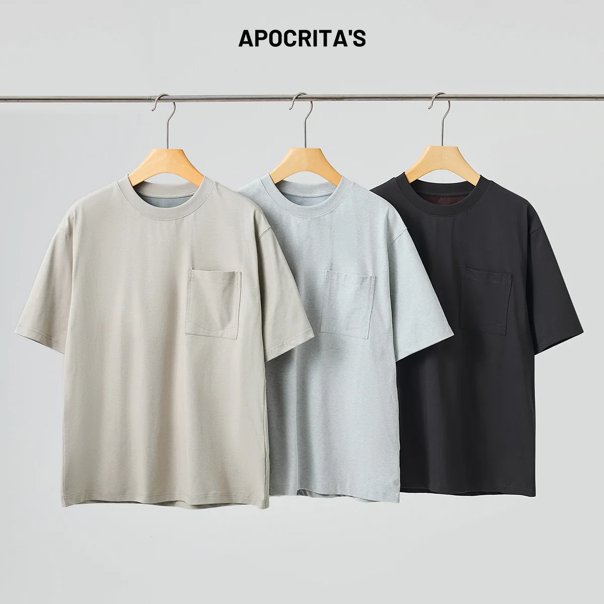 

Men's Loose Fit ort Sve T-irt round Ne Pure Color Breathable Summer Cool Feeling Base Layer Top Cotton Blend Fabric