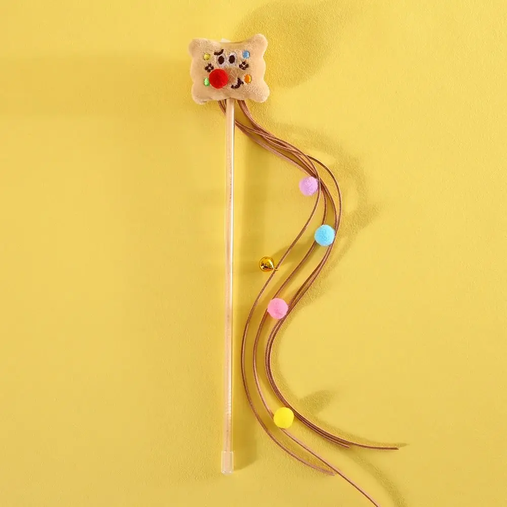 2024 With Bell Cat Teaser Cartoon Cookie Interactive Toys Detachable Long Pole Cats Toys Cat Accesorios