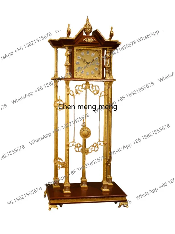 Quartz movement Chinese floor clock European high-end solid wood business, elder wedding gifts