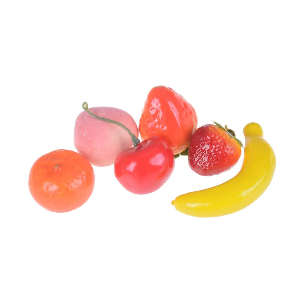 10Pcs Miniature Simulated Fruits Vegetables Set-Realistic Kitchen Play Food,Educational Pretend Play Toys for Preschool Learning