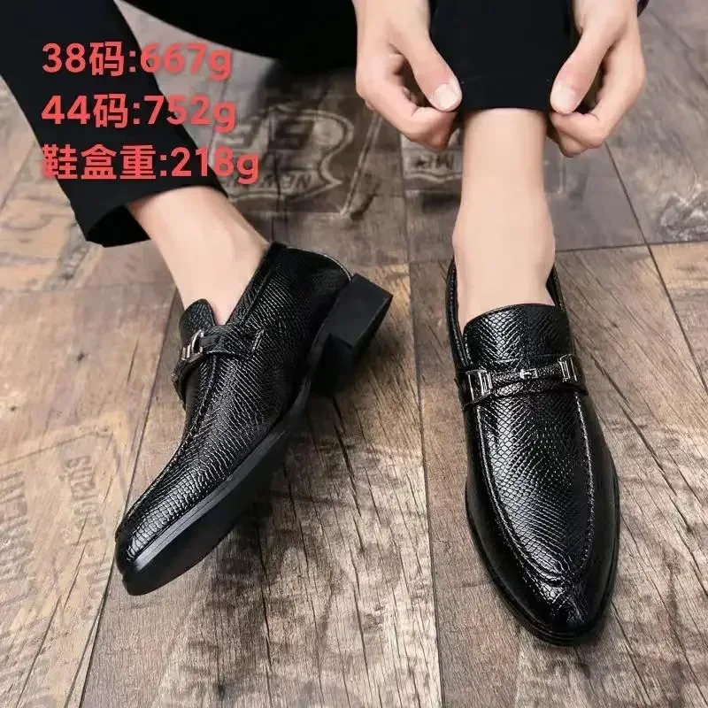 

New Men's Luxury Formal Wear Derby Shoes round Toe Lace-up Casual Shoes Classic Style Men's Shoes