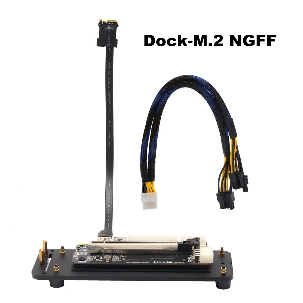 Imagem -03 - Suporte Externo do Suporte das Placas Gráficas do Portátil & Base Pcie 3.0 m. Ngff M.2 Nvme Mpcie Pcie x1 Pcie x4 Cabos de Extensão Egpu Itx Stx