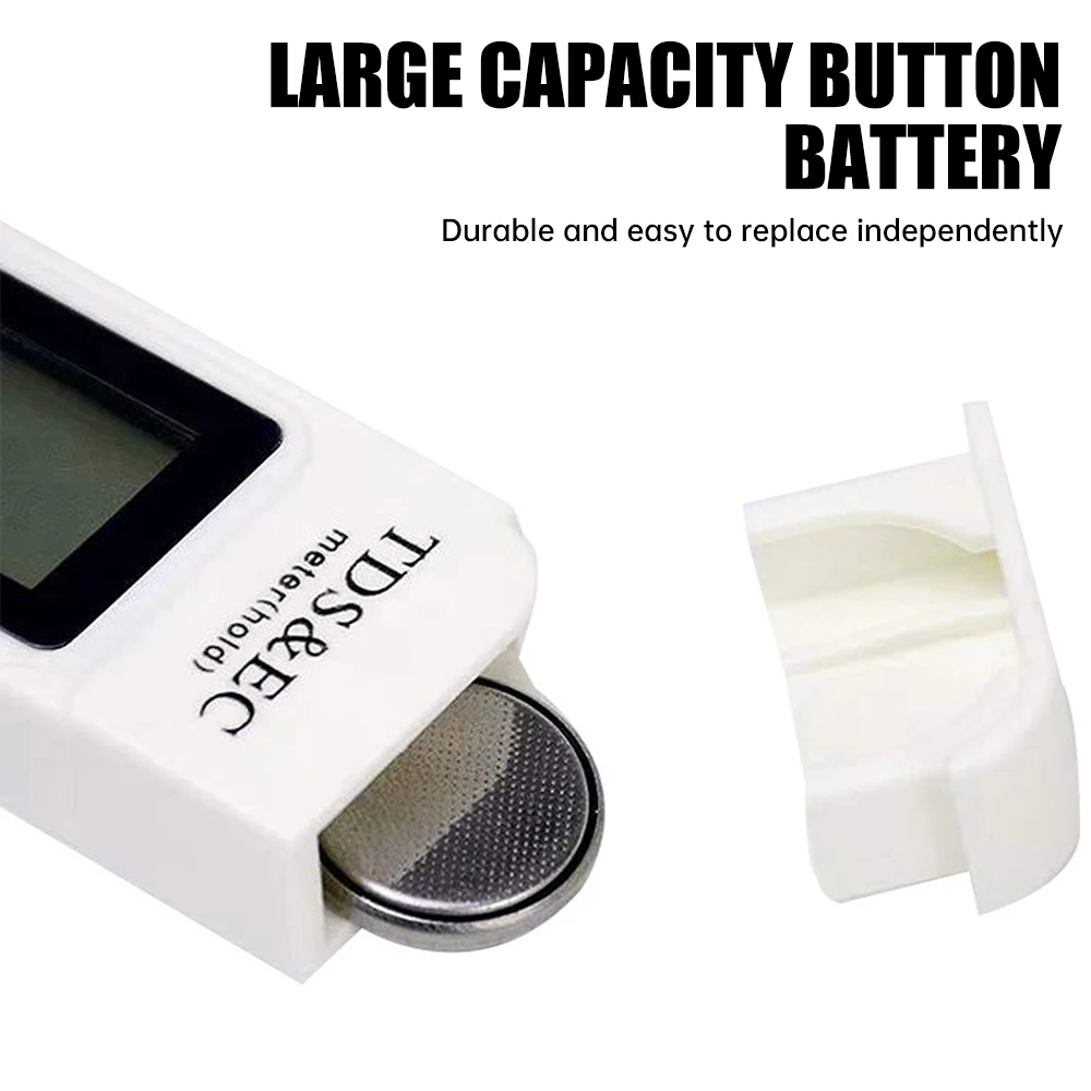 3-in-1 Portable Water Quality Tester LCD Digital Display EC TDS Temperature Pen 4 Color Indicator 0-60℃ / 32-140℉