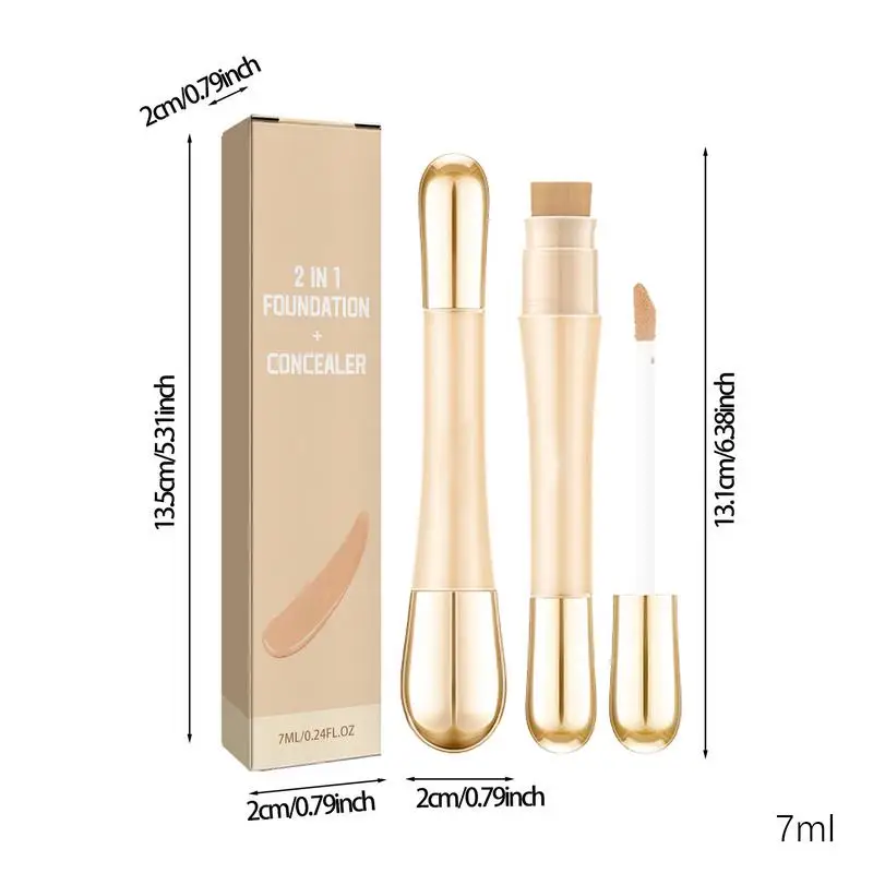 Concealer Contour Stick Dual-Ended Hydraterende Concealer Stick Voor Gezicht Natuurlijk Ogende Make-Up Concealer Voor Dating Reizen