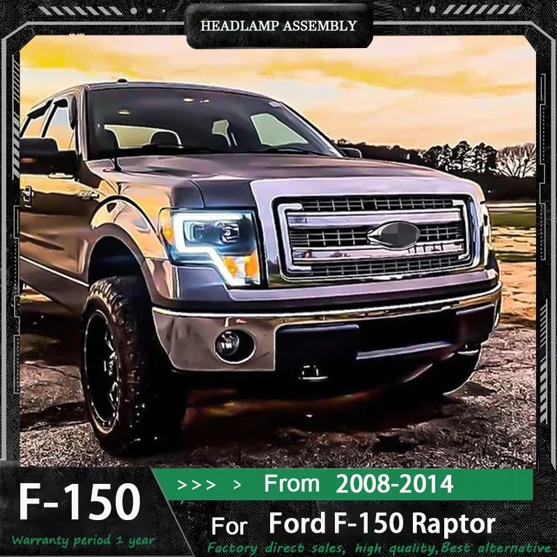 

Car Headlights For Ford Raptor F-150 F150 08-14 FULL LED Headlamp Assembly Upgrade High Configure Projector Lens Accessories
