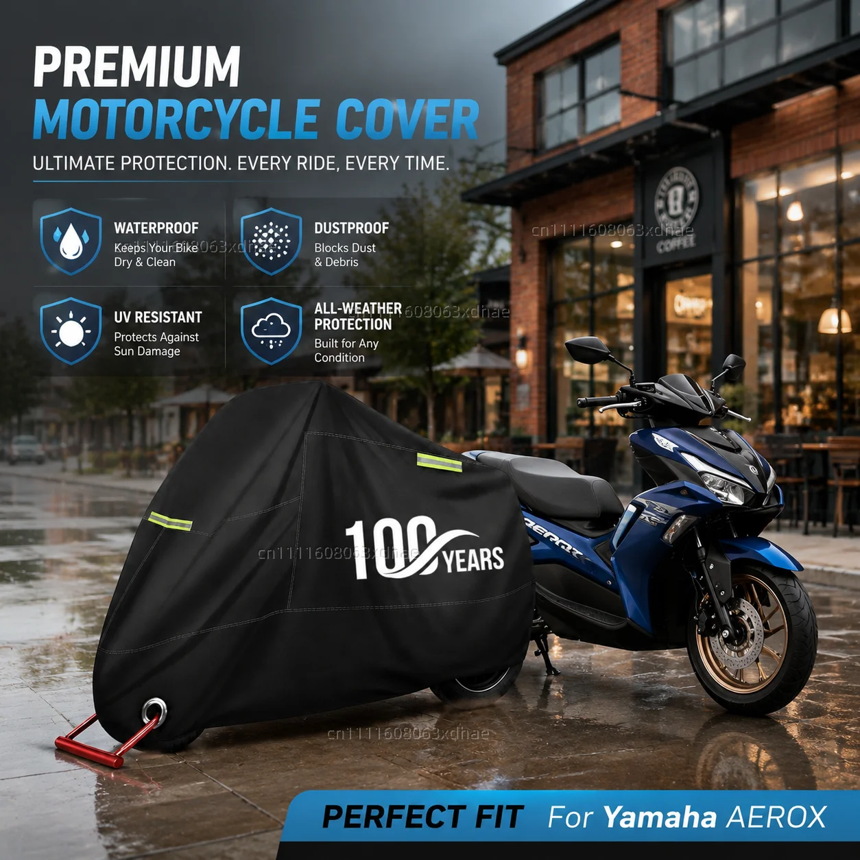

Outdoor Motorcycle Cover Waterproof Full Protection 190T Oxford Cloth For For BMW R18 1800CC 100th