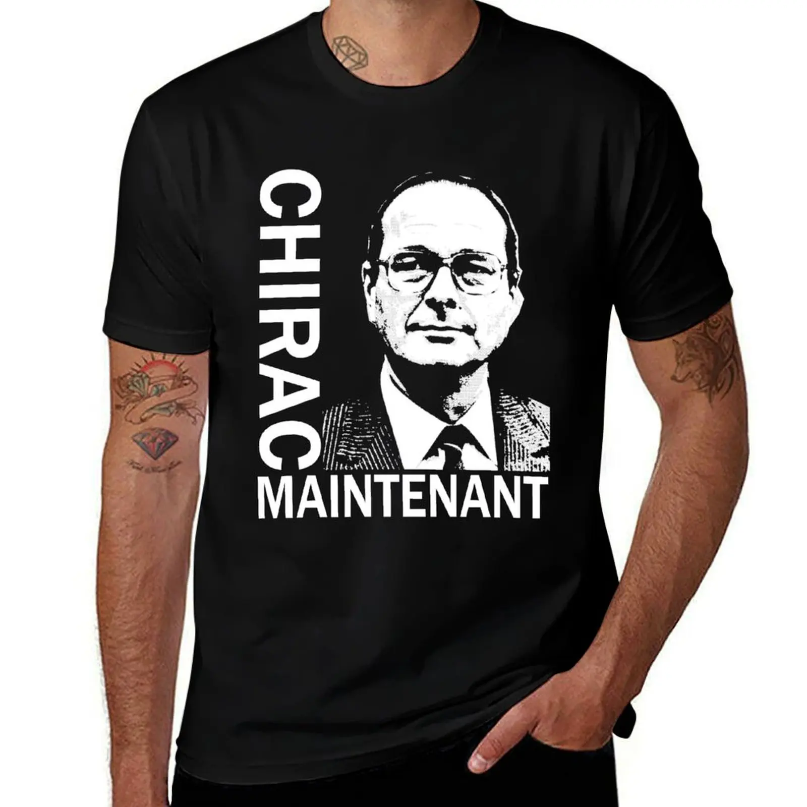 Jacques Chirac T-Shirt Holiday Casual Short Sleeve Top T-Shirt