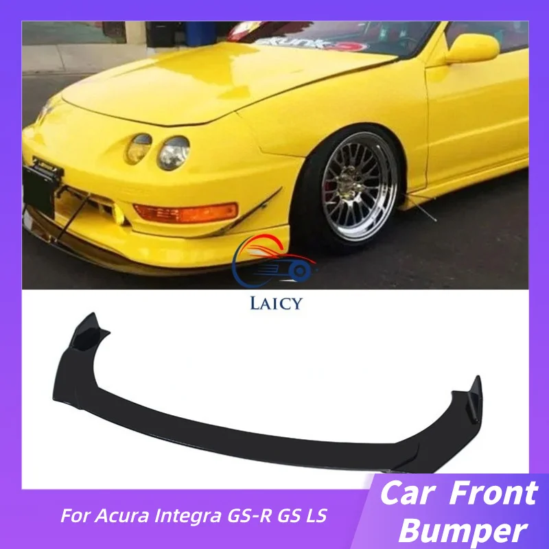 Car Front Bumper Lip For A-cura Integra GS-R GS LS Body Spoiler Splitters Protector Cover Guard Deflector Lips Air Dams Black