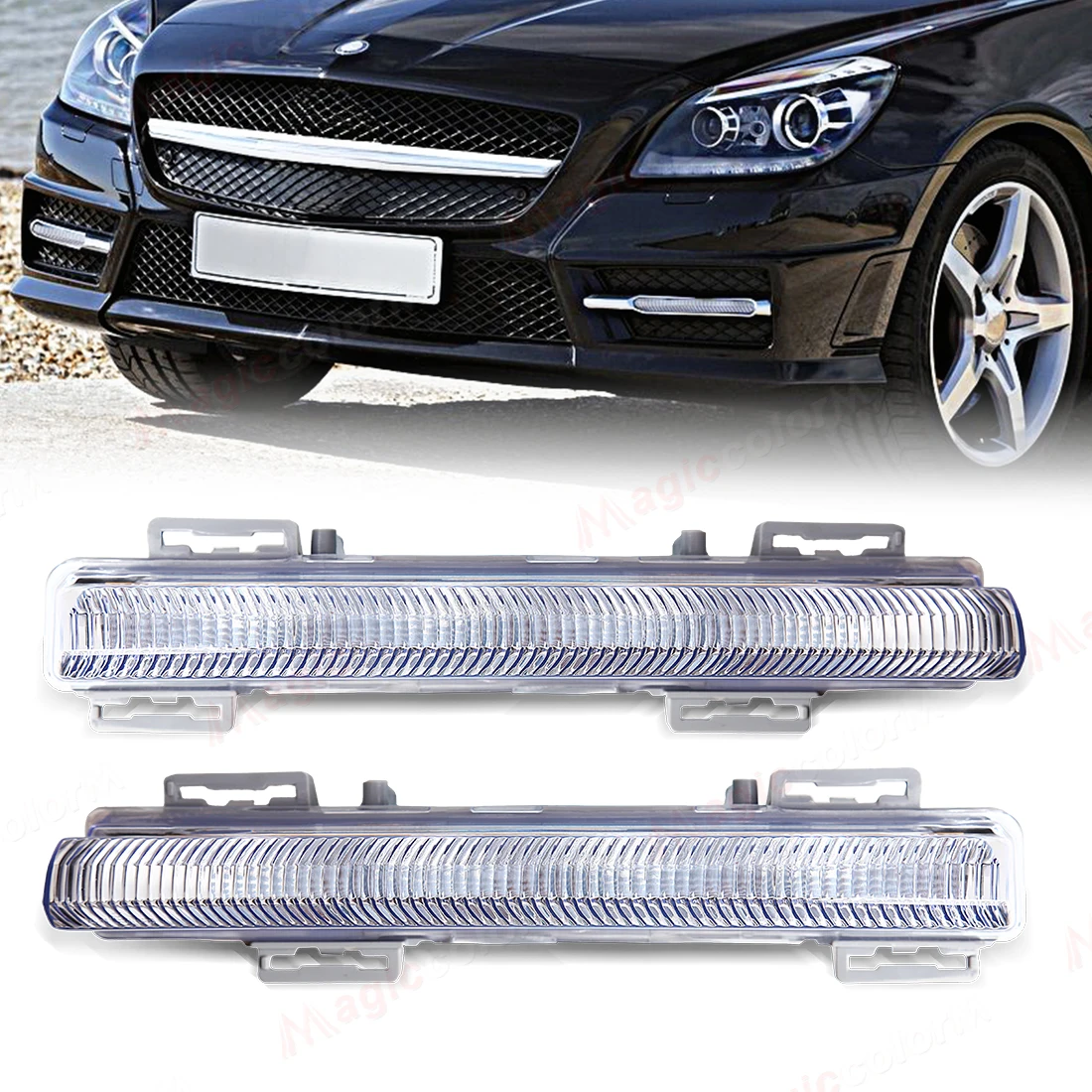 

2pcs Car Front Daytime Running Light For Mercedes-Benz W204 W212 C250 C280 C350 E350 DRL Fog Lamp 12V A2049068900 A2049069000