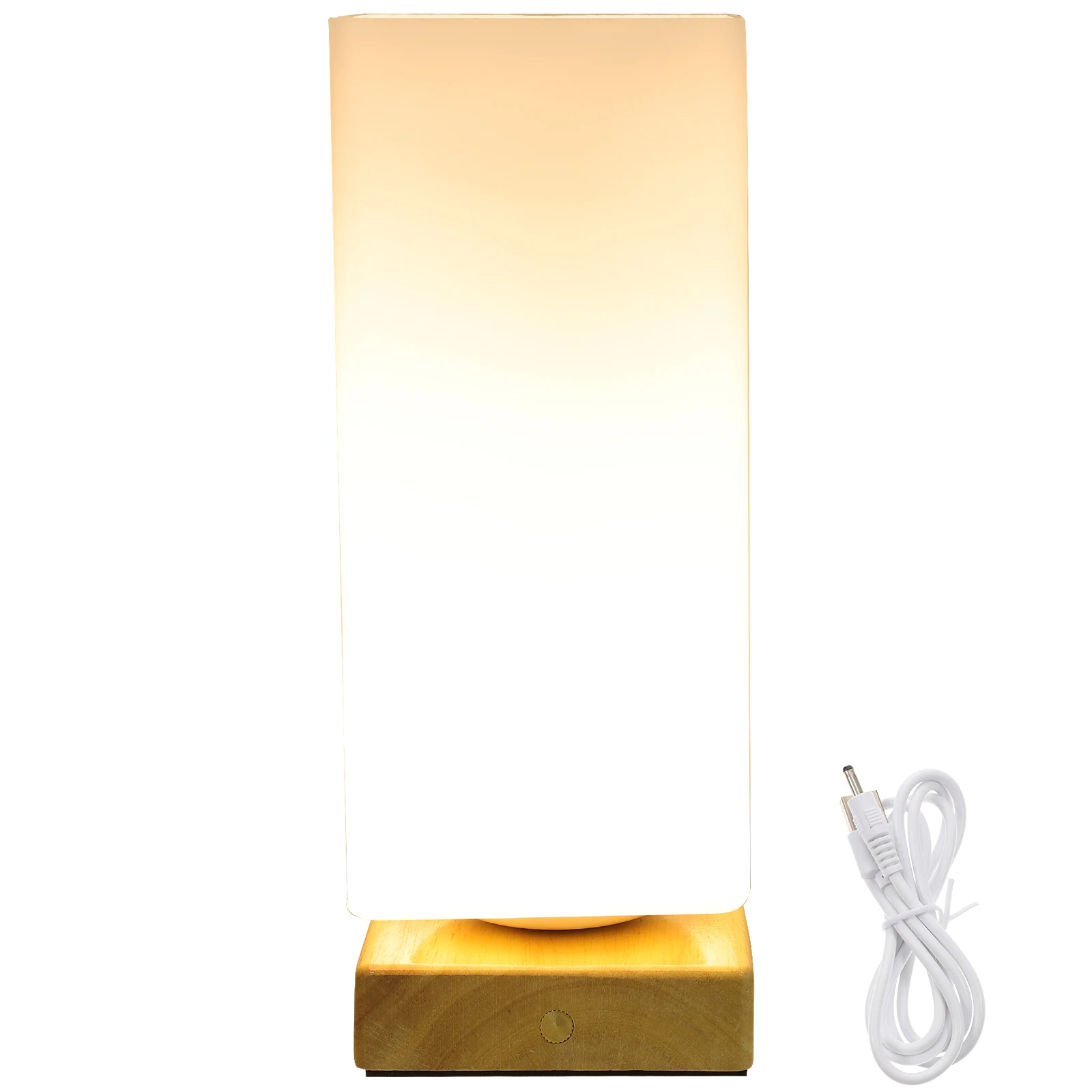 

Touch Control Dimmable Night Light Vase Lamp Glass Bedside Table Lamp Minimalist Design for Bedroom Living Room Dining Room