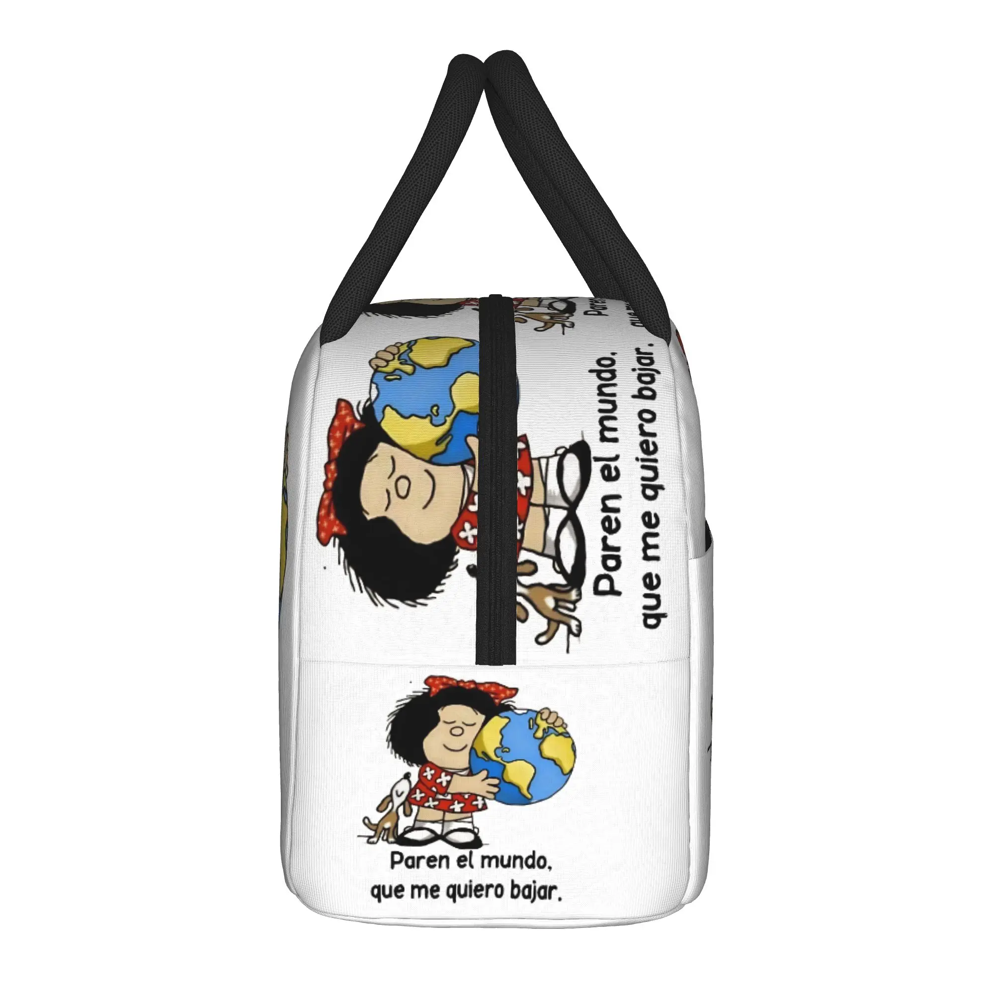 Mafalda Paren El Mundo Que Me Quiero Bajar Lunch Bag For Women  Lunch Box Fun Office Cooler Bag Waterproof Thermal Lunch Bags