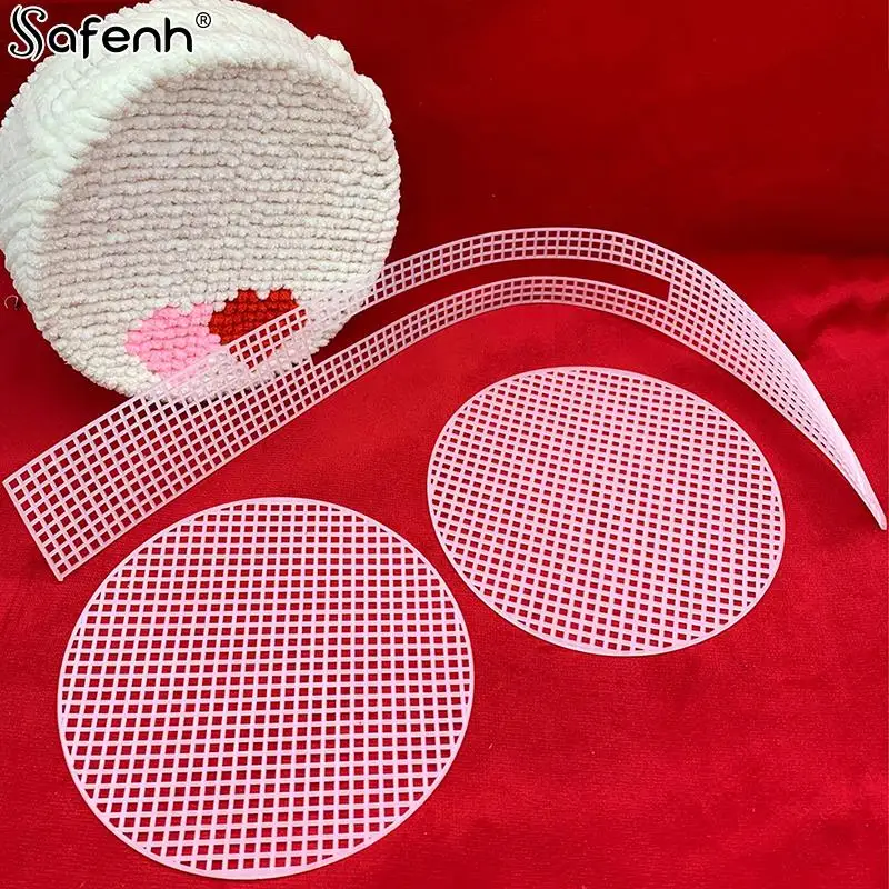 1pc Round 4mm Plastic Knitting Weaving Plastic Mesh Sheet DIY Sewing Woven Bag Accessories Purse Making Supplies Crochet Project