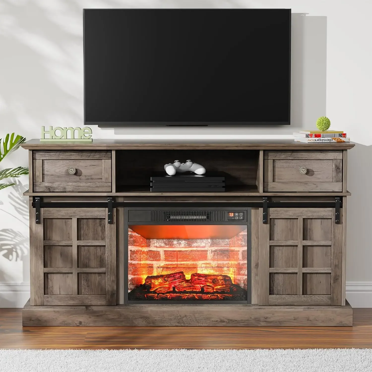 Fireplace TV Stand for 65 inch TV, Entertainment Center with 23