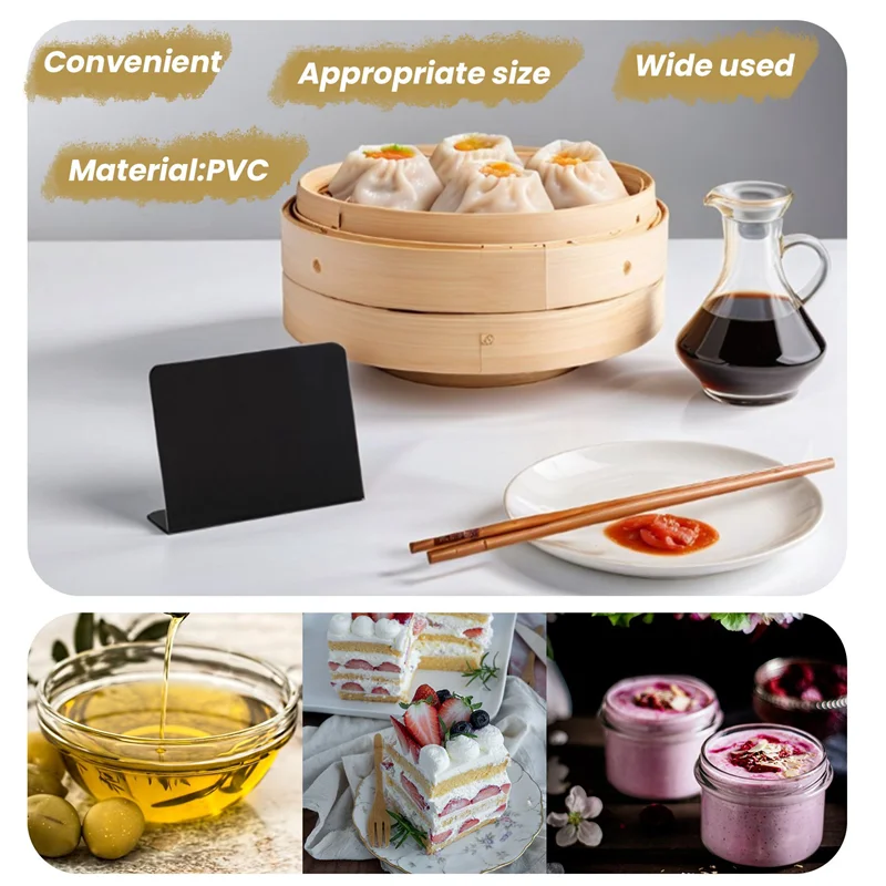 AED6-20Pcs 4 X 3 Inches Mini Chalkboard Table Tent Sign Chalkboard Buffet Tags Food Label For Party Tabletop Chalkboard Signs