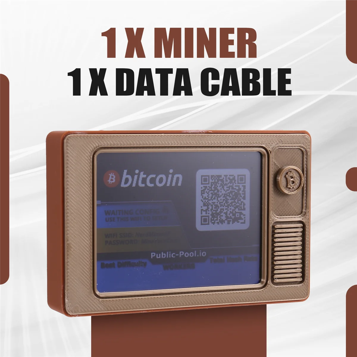 Mineiro N22R_Nerdminer V2 com taxa de hash de display LCD 76KH/S