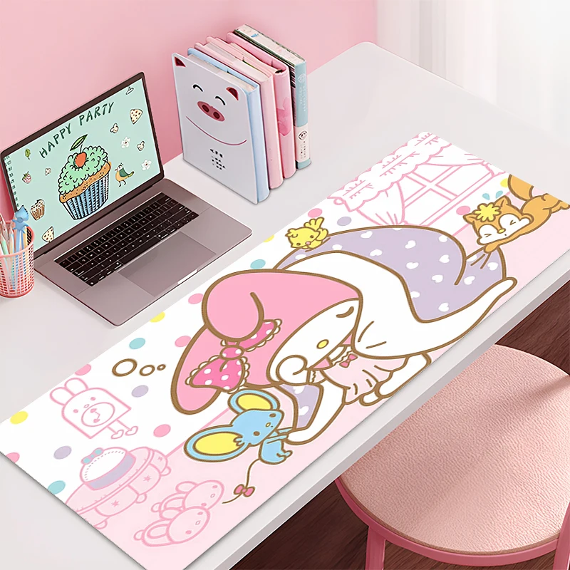 Duża podkładka pod mysz do gier My Melody Mat Antypoślizgowa gumowa podkładka pod klawiaturę do gier Sanrio Kawaii Home Decor