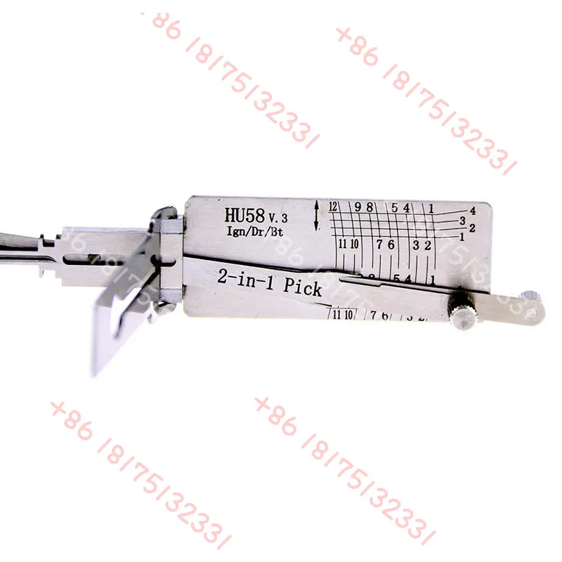 Оригинальный Lishi Tools HU58 2 в 1 2IN1 Ign/Dr/Bt автомобильный декодер и набор отмычек для автомобилей Lock Smith