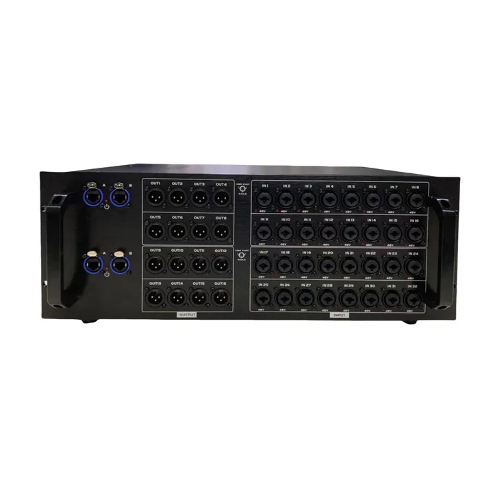 Professional 32 Input 16 Output Digital Snake Audio Mixer Console Stage Pe   ormance Expansion Inte   ace Box