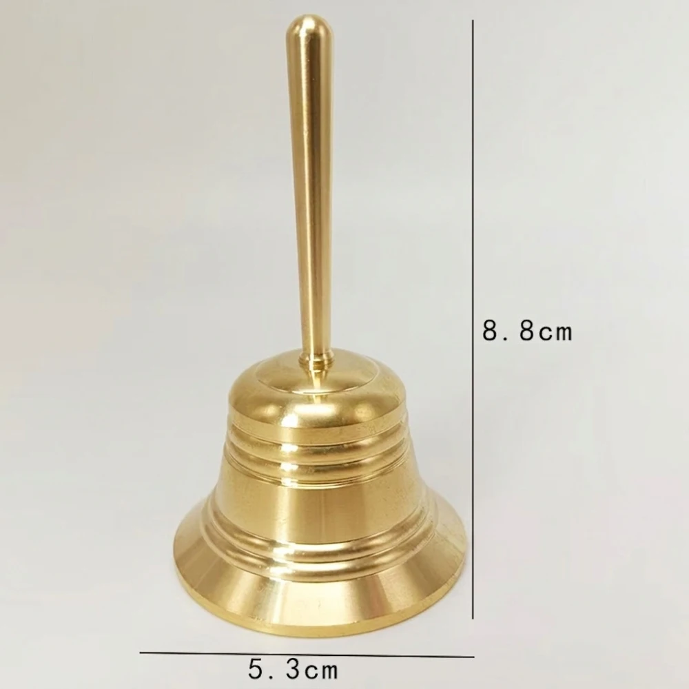 Vintage Brass Hand Bell Musical Instrument Craft Metal Ornaments Desktop Decoration Gift For Party Ceremony Festival