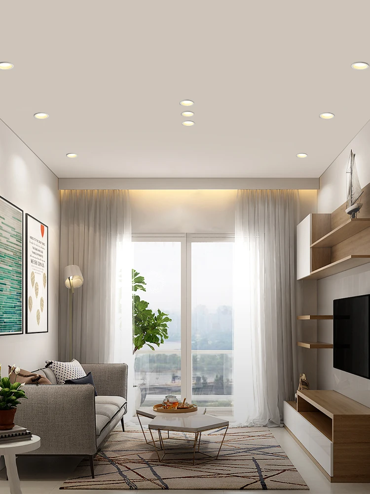 BRGT Dimmable Led Downlight Recessed Panel Light Slim Thin 7W 12W 18W 24W 36W Zigbee Smart Ceiling Lamp 2.5 Inch Spots 110V 220V