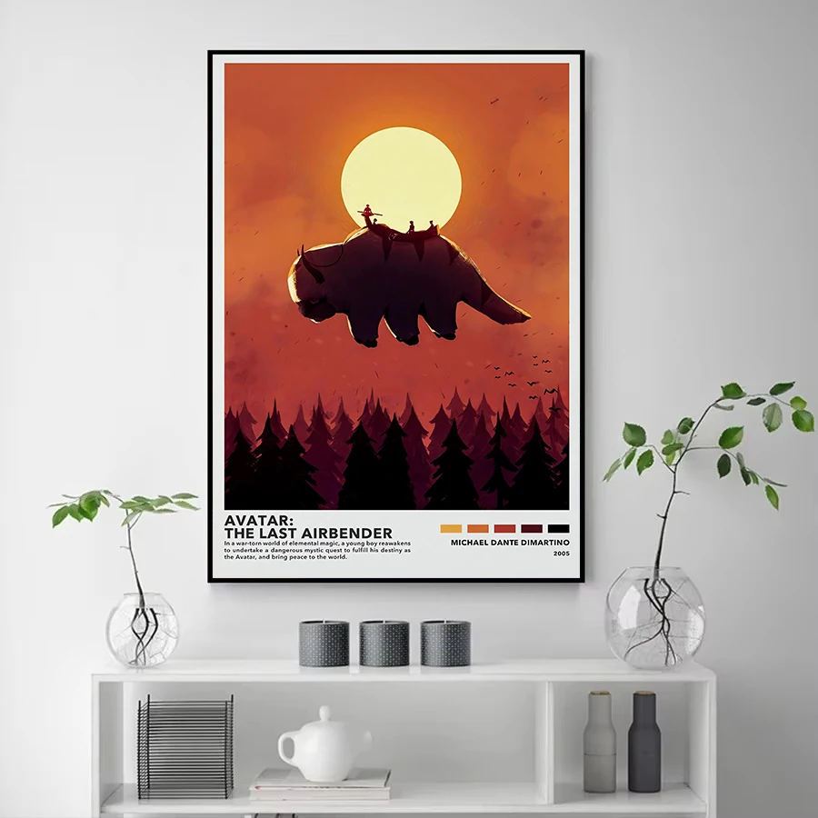 

Cartoon Anime Avatar The Last Airbender Poster Wall Art Prints Canvas Painting Wall Decor Bedroom Living Room Home Decor