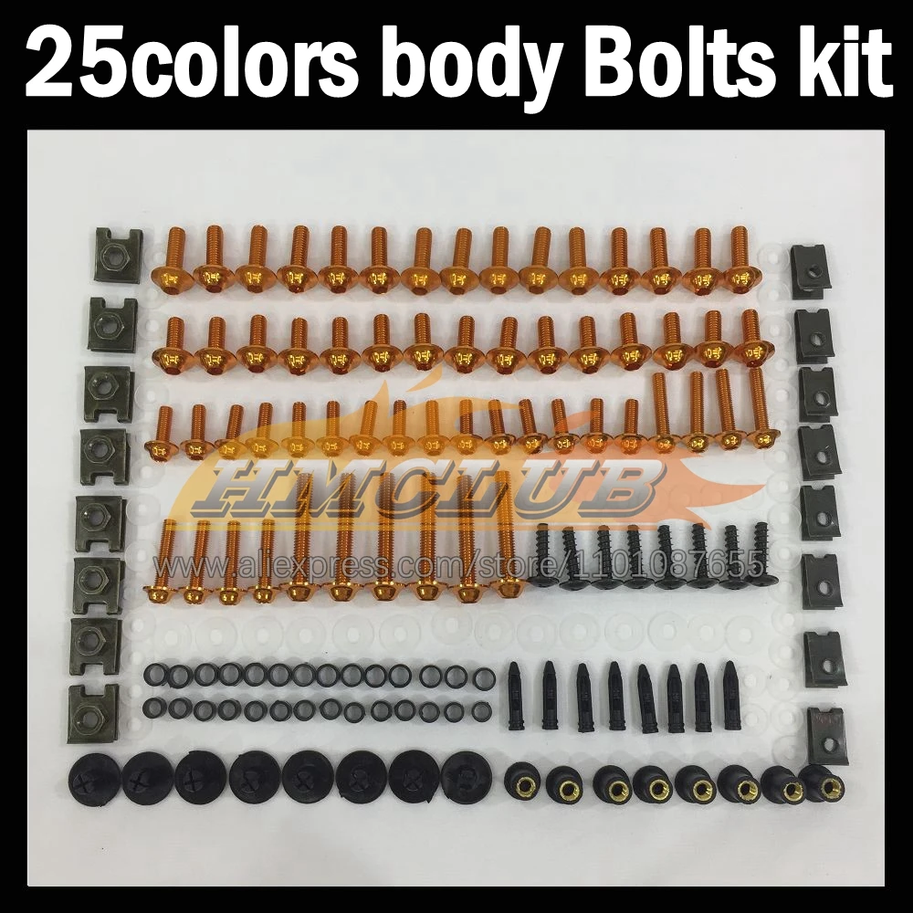 268ps Full Screws Kit Body bolt For KAWASAKI NINJA ZZR 1100 ZZR-1100 1993 1996 1997 1998 1999 2000 2001 Fairing bolts screw NutS