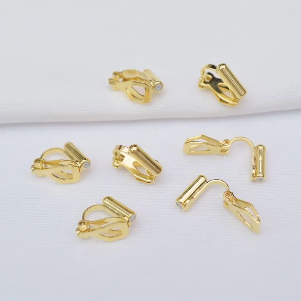 

Painless Clip-on Earring Converters Hole-free Stud Earrings DIY Invisible Ear Cuff Gold Silver Non Pierced Earrings Adapter Men