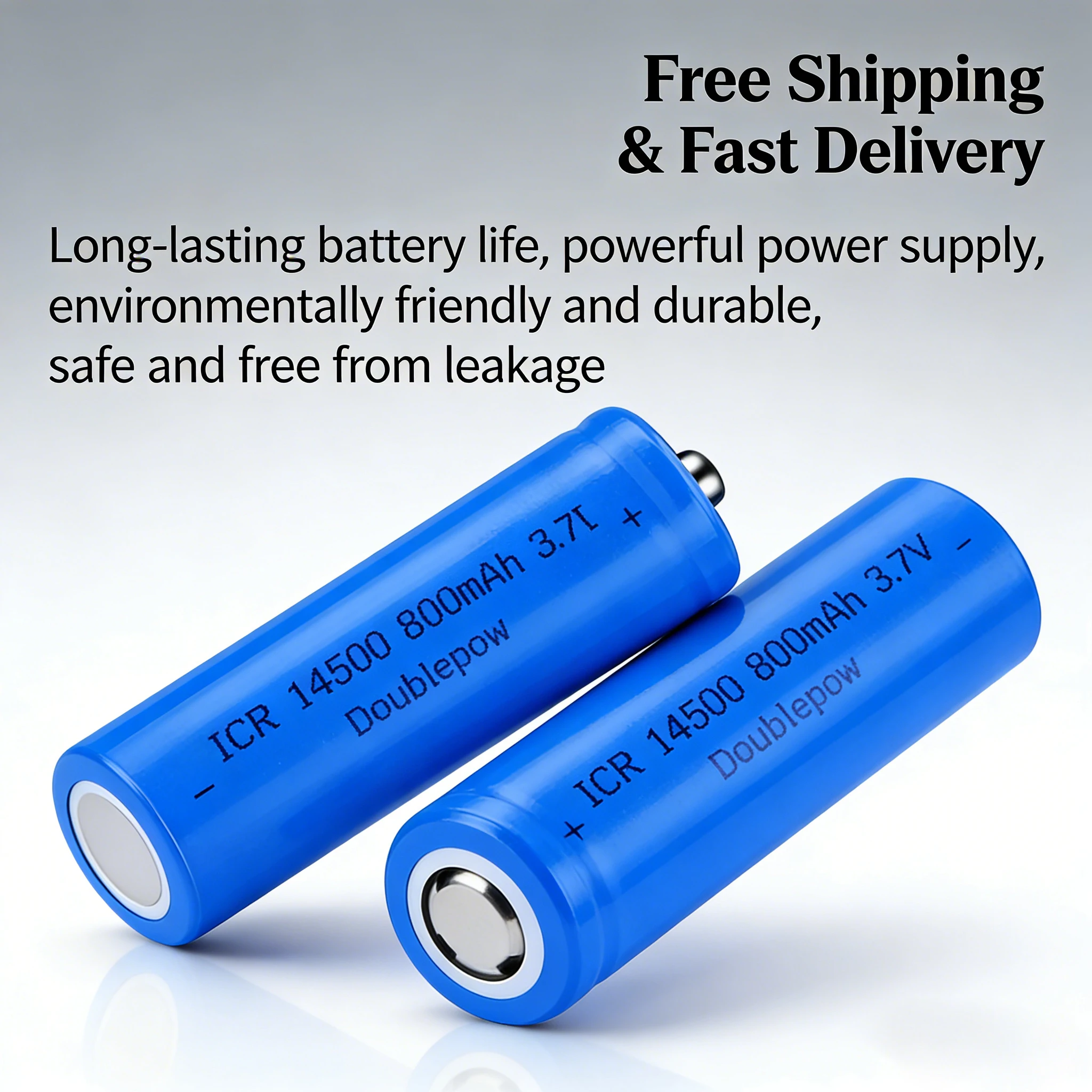 

3.7V 14500 Rechargeable Battery 800mAh Li-ion Lithium Cell (AA Size) for High-Power Flashlight, Headlamp, Electric Toy