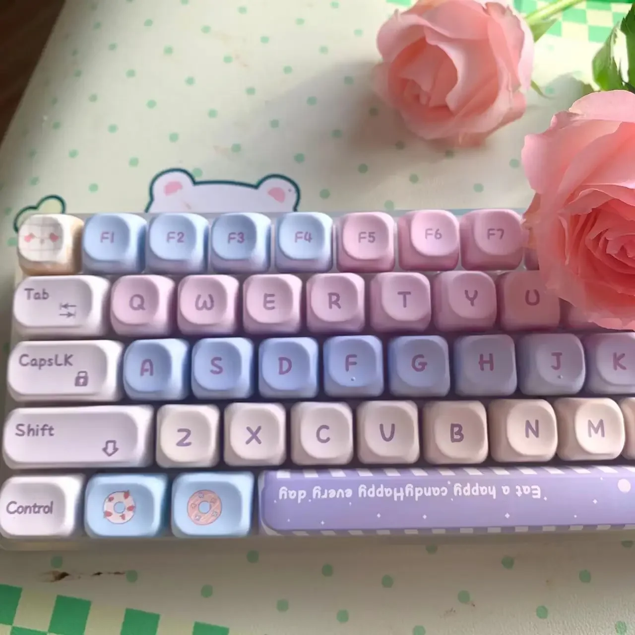 حلوى لطيفة PBT Keycaps ، Keycap Profile MOA ، مفاتيح ، التسامي بالصبغة ، لوحة مفاتيح الألعاب الميكانيكية ، مفتاح MX ، هدية