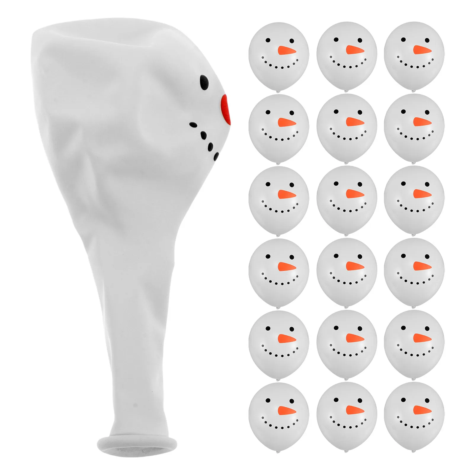 

50 Pcs Snowman Balloon White Latex Christmas Decor Garland Party Setup Santa Claus Balloons Halloween Ballons Black