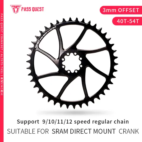 3mm 오프셋 8 스터드 28/30/32/34/36/38/40/42/44/46/48TMTB 자전거 Sram ETAP AXS 12s FORCE RED 크랭크 용 좁은 와이드 체인 링