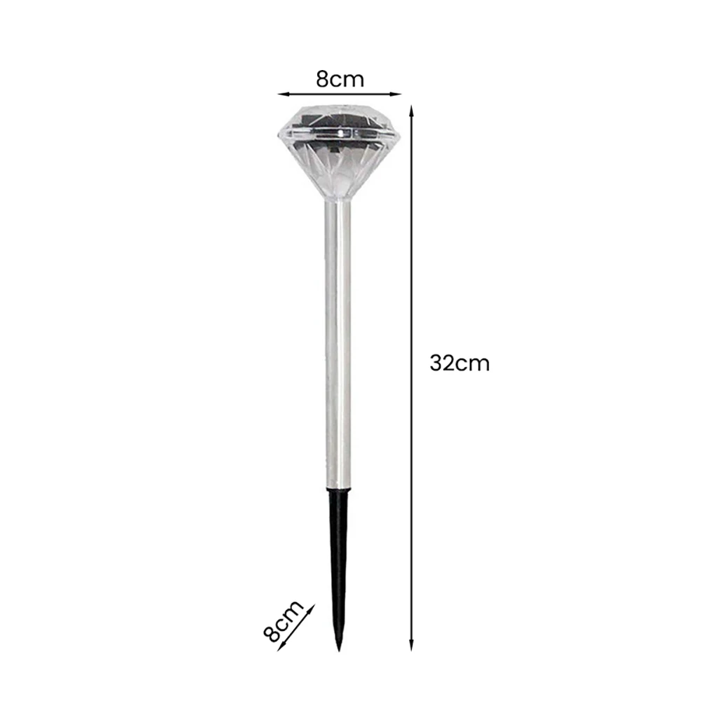 Solar Stake Lights 4 Pack Solar Outdoor Lights With Solar Panel Automatic On/off IP65 Waterproof LED Diamond Solar Light