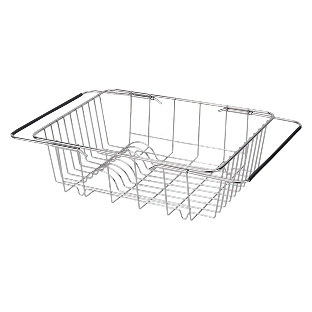 

Stainless Steel Sink Drainer Rack for Dishes Fruits Chopsticks Spoons Multi Holes Design Easy to Clean Kitchen Helper Dish