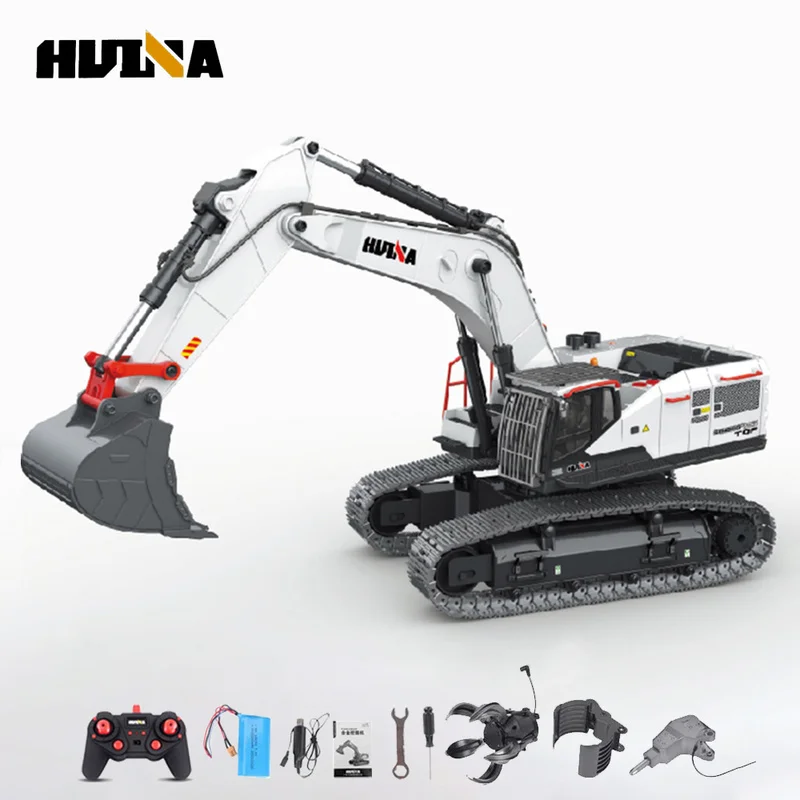 22 Channel Joint Metal Rc Excavator 1/14 Electric Heavy Duty Remote Control Excavator Adult Toy Car Gift Huina 1594/1592