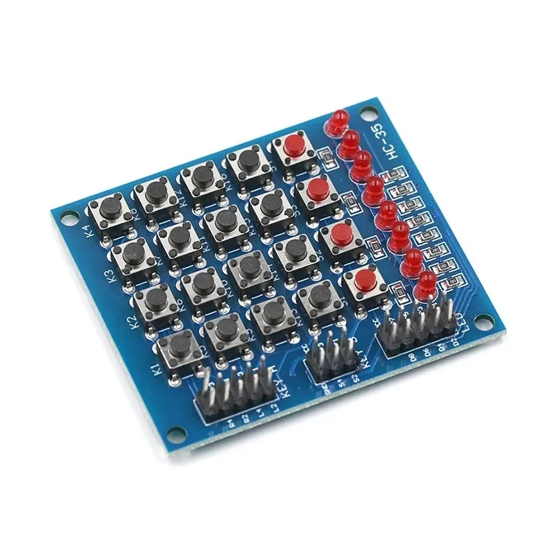 4X4 Matrix Keyboard For Arduino Array Module 16 Key Push Buttons Tastatur Switch Keypad Panel 4*4 Tasten 8LEDs Accessory DIY Kit