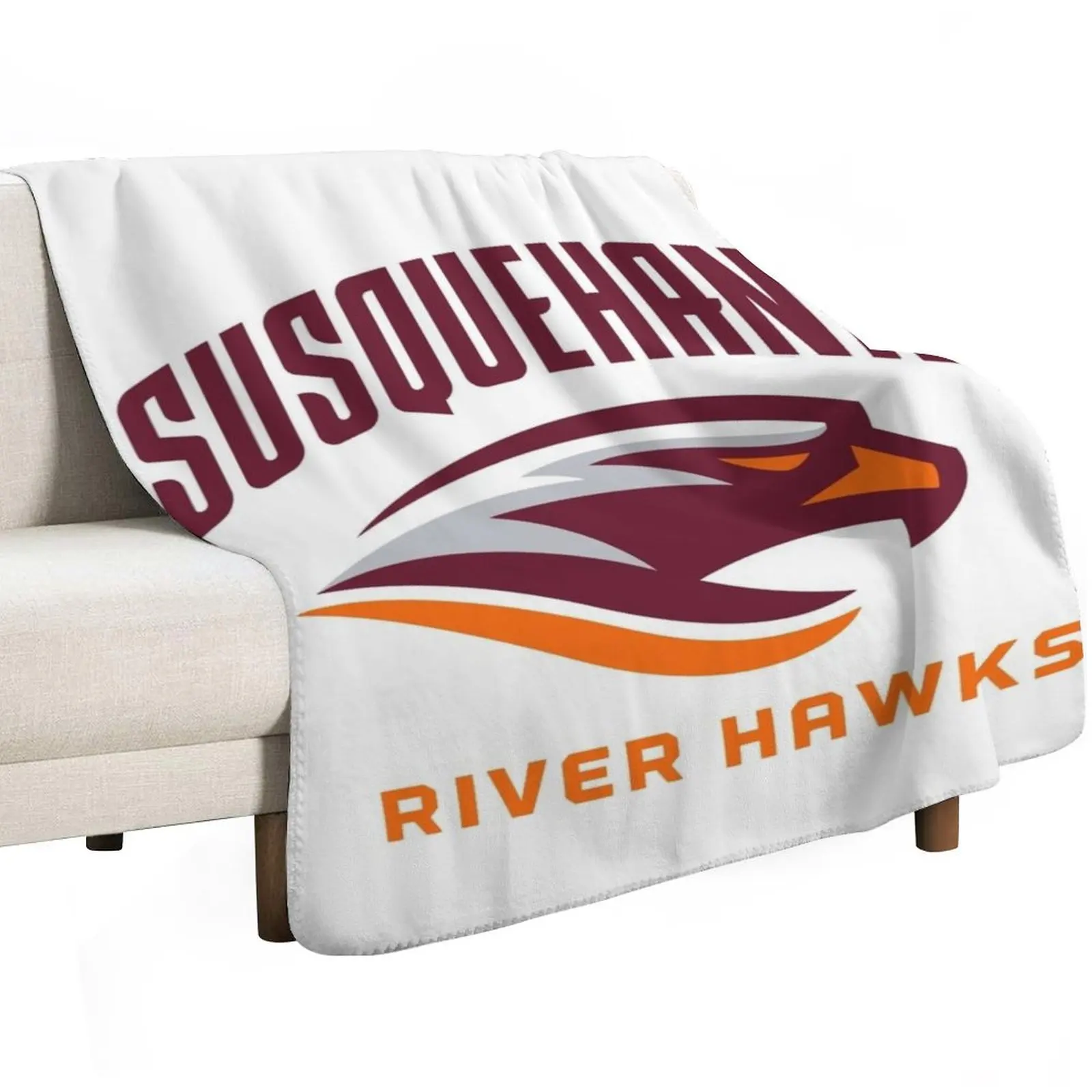 Susquehanna University river hawks Throw Blanket Soft Plaid Cute Plaid Personalized Gift Luxury Brand Giant Sofa Kid'S Blankets