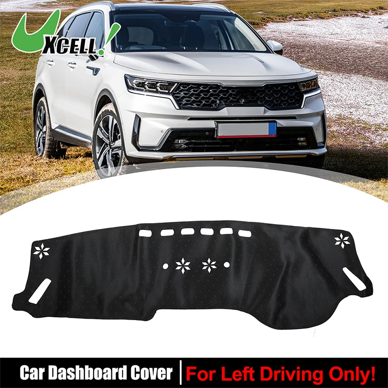 UXCELL Car Suede Fabric Dash Cover for Kia Sorento 2021 2022 Dash Cover Nonslip Dashboard Mat Protector Sunshade No Glare