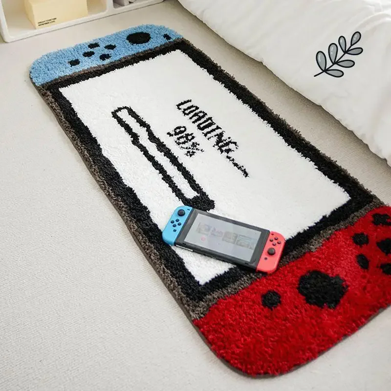 Switch Game Carpet Creative Flocking Antislip Rug for Bathroom Game Player Tufted Carpet House Decoration Bedroom Bedside Rug