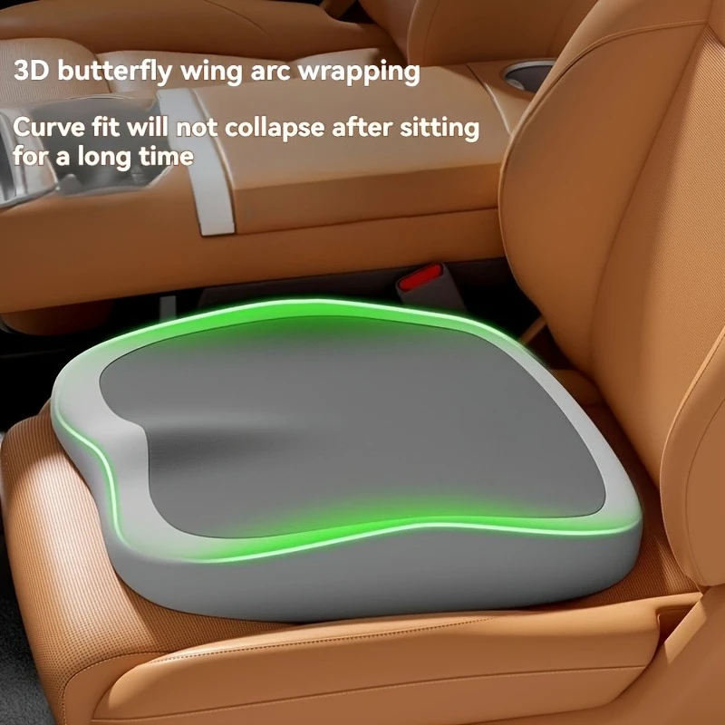 Ergonomisches Memory-Schaum-Sitzkissen, einteiliger Autositz-Booster für Fahrerseite, verbessert den Komfort, unterstützt, ideal für das Büro