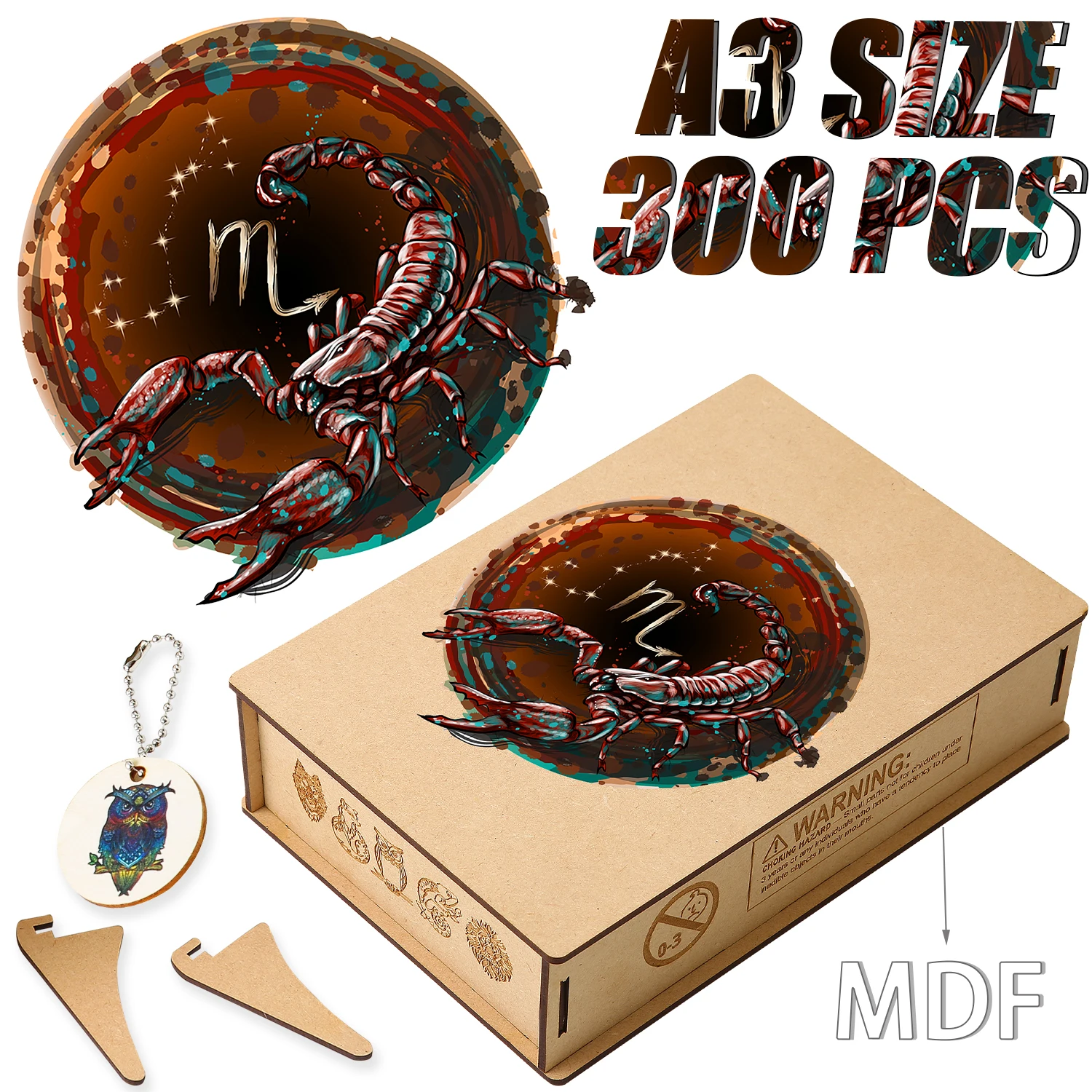 

Красочные деревянные головоломки созвездий, элегантная форма, пазл скорпиус, игры, сложный набор для доски, игрушка для детей и взрослых, DIY Рисование