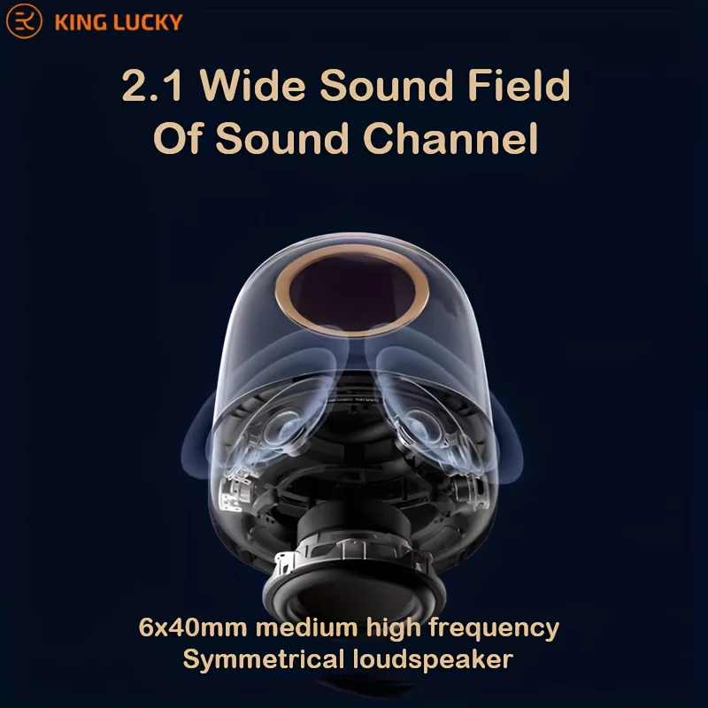 Kinglucky Q38-1 120W High Power Bass Music Box 9D Surround Sound Column Full Screen Transparent Bluetooth Speaker TWS/TF