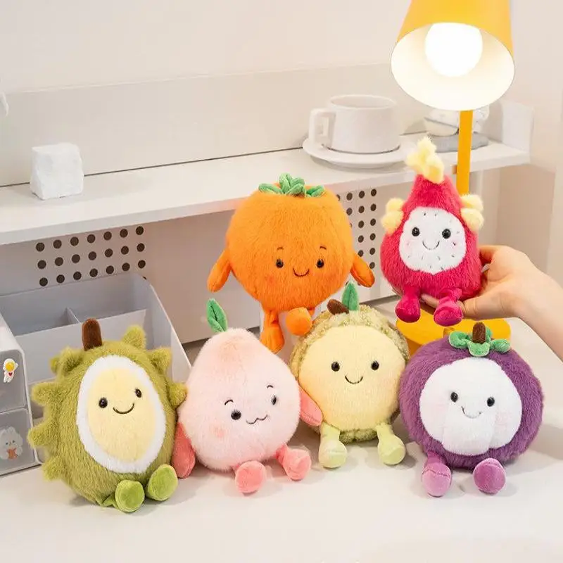 1-pc 사랑스러운 복숭아 과일 시리즈 다리 쿠션, 15cm, 코스프레 웃는 얼굴 인형, 어린이 선물 소파 장식