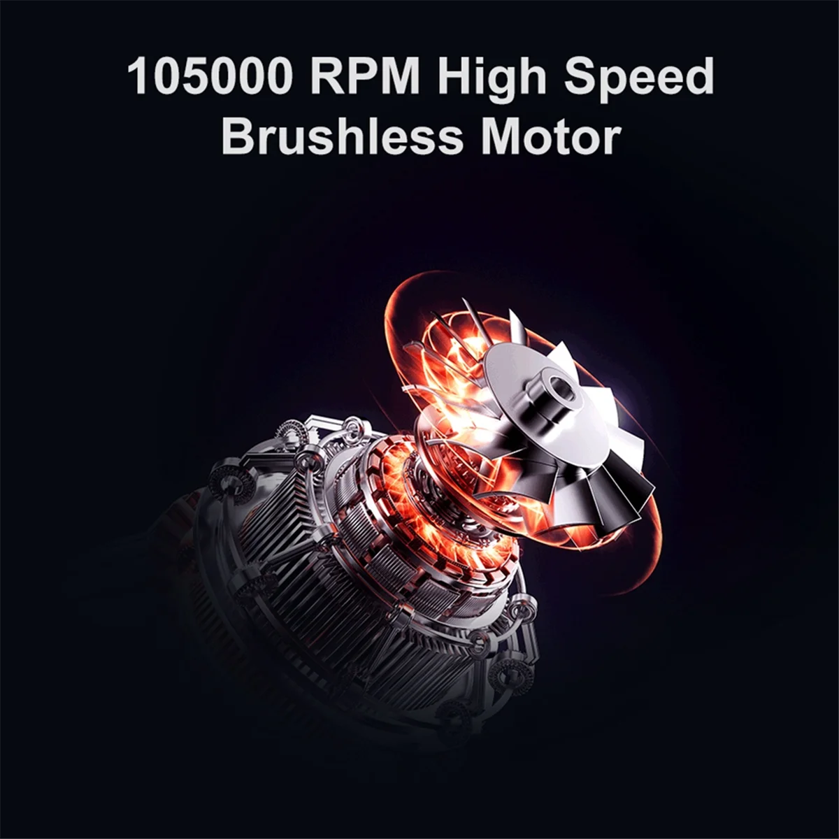 AA98 Fan 5 Outlet Nozzles Blowing Snow 130000RPM Charging Car Fan Electric Air Duster Cleaning Blower Tool A