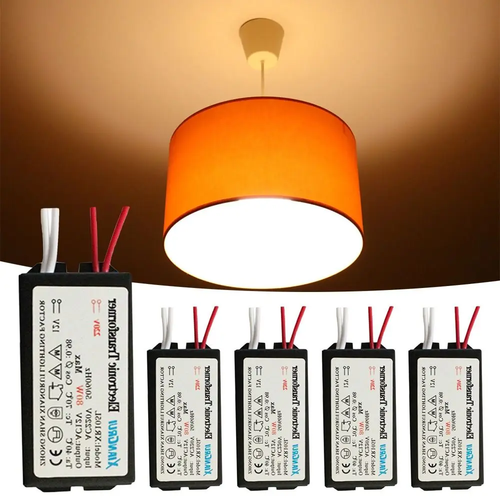 

New Durable Precise Power Supply 18W/28W/48W/72W/100W Adapter lamp electronic transformer AC220V output AC12V